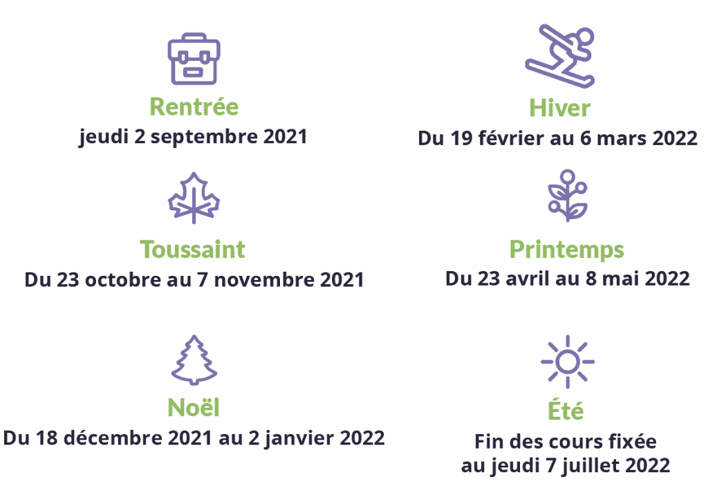 vacances scolaires 2021-2022 vacances scolaires 2021-2022