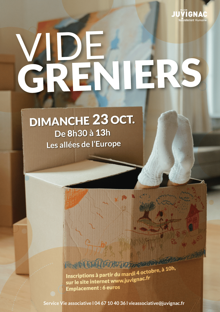 Vide Greniers, dimanche 23 octobre de 8h30 à 13h30 à Juvignac