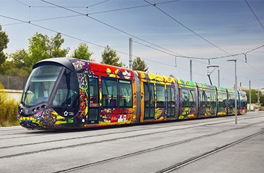 Vue du tram de Montpellier