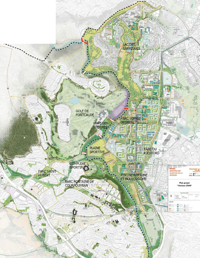 Maison projet Gisele Halimi-ANRU Mosson-plan parc Mosson